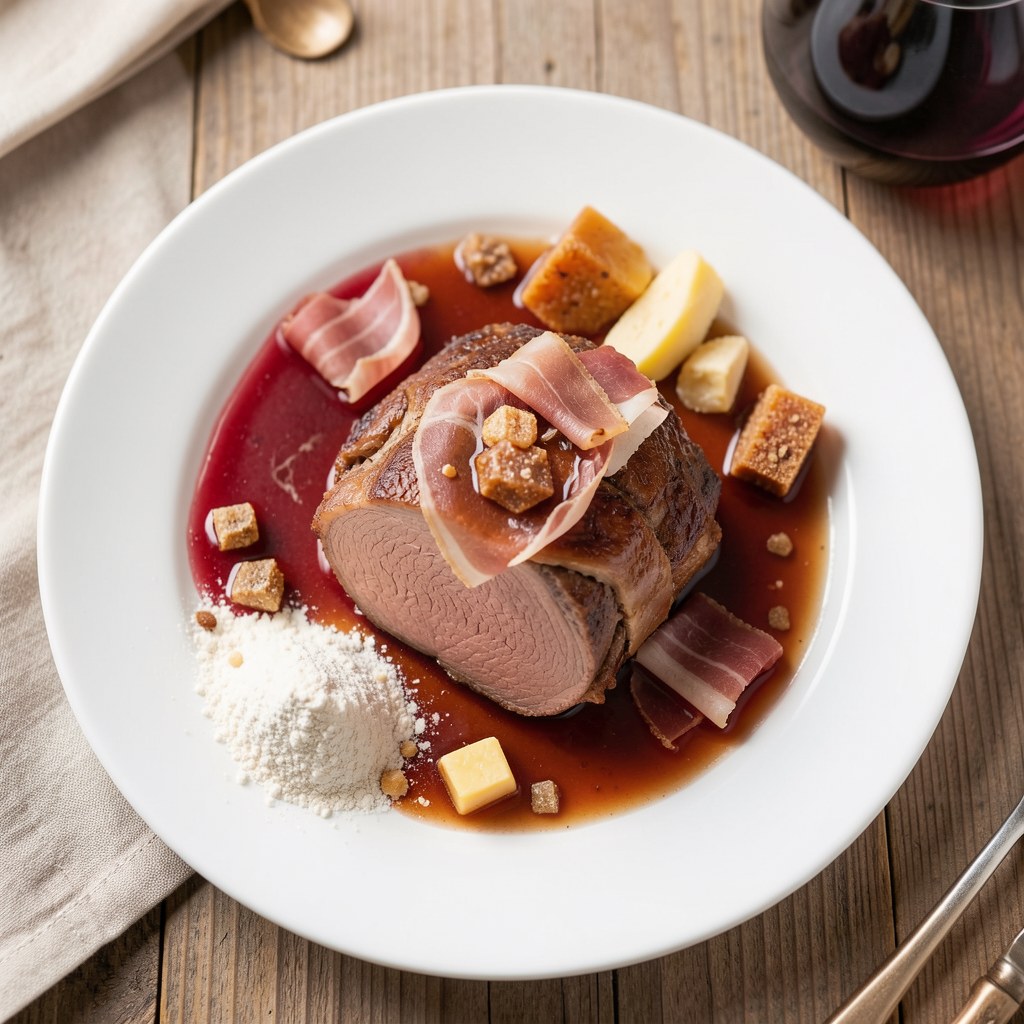 Polędwica duszona w winie