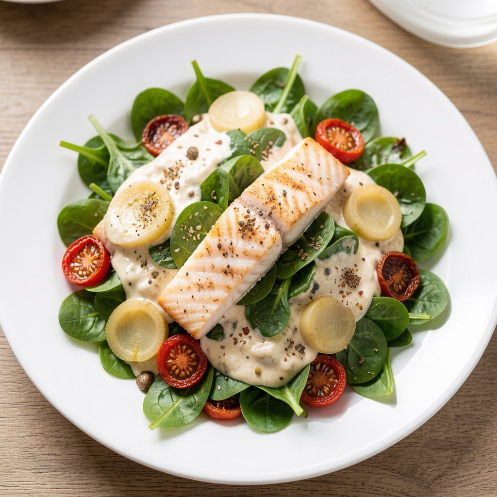 sałatka z rukoli i łososia