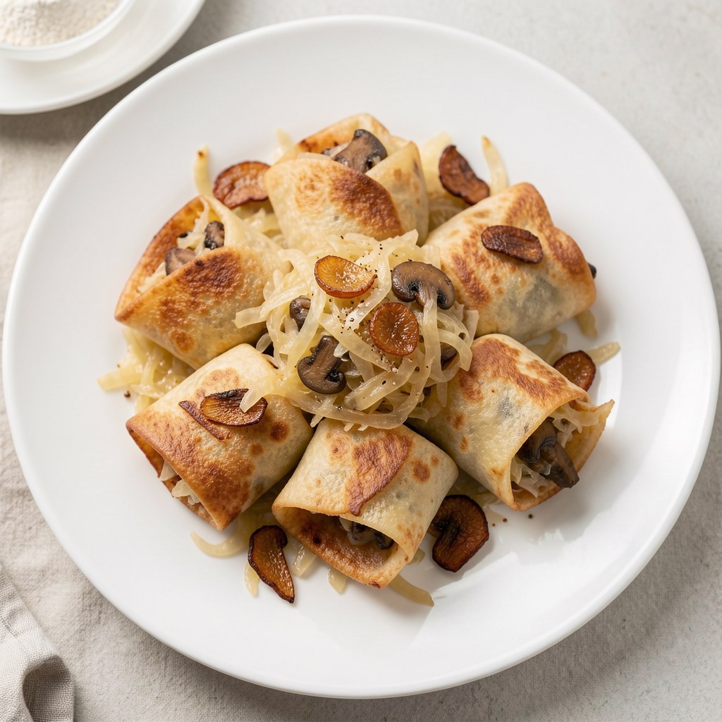 Krokiety z kapustą i grzybami