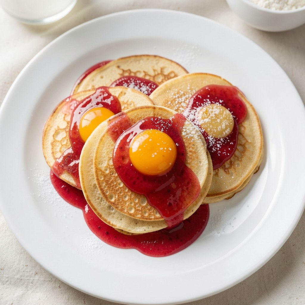 Naleśniki z sosem truskawkowym
