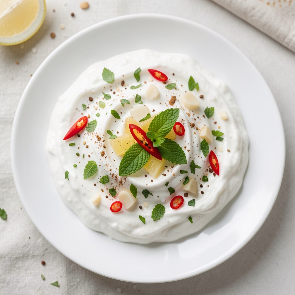 Sos jogurtowy z ziołami i chili