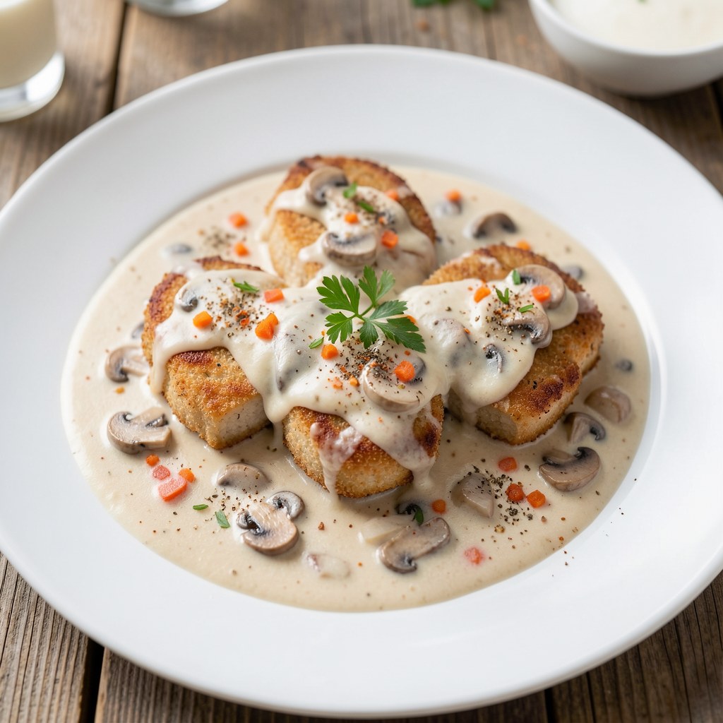 Schab z grzybami leśnymi