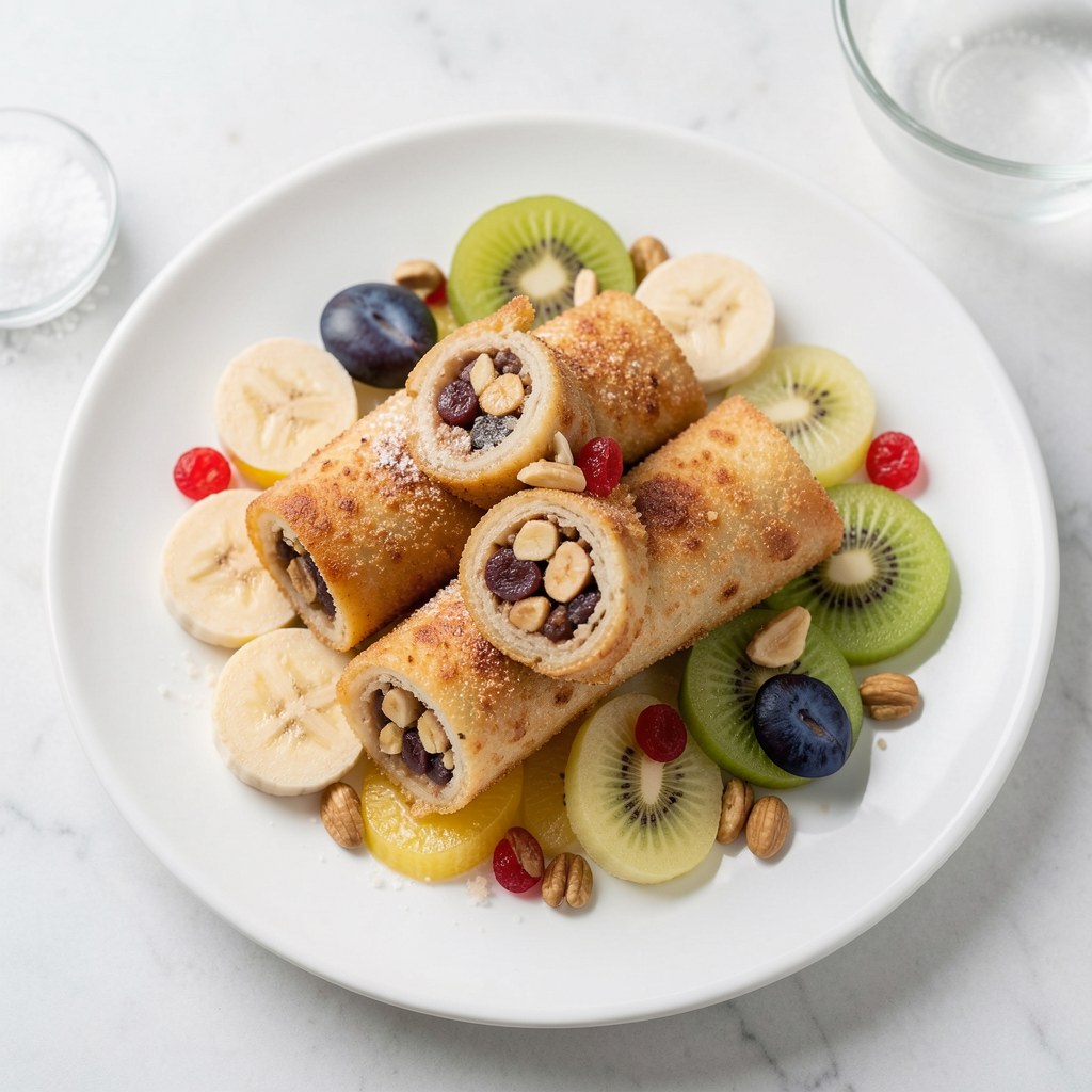 roladki z bakaliami na owocach