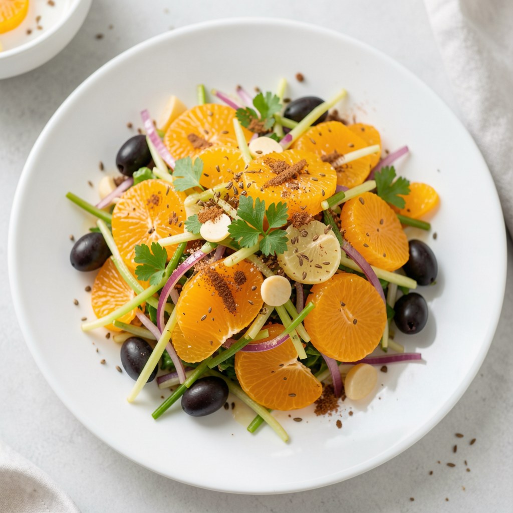 Sałatka z rzodkiewek i pomarańczy