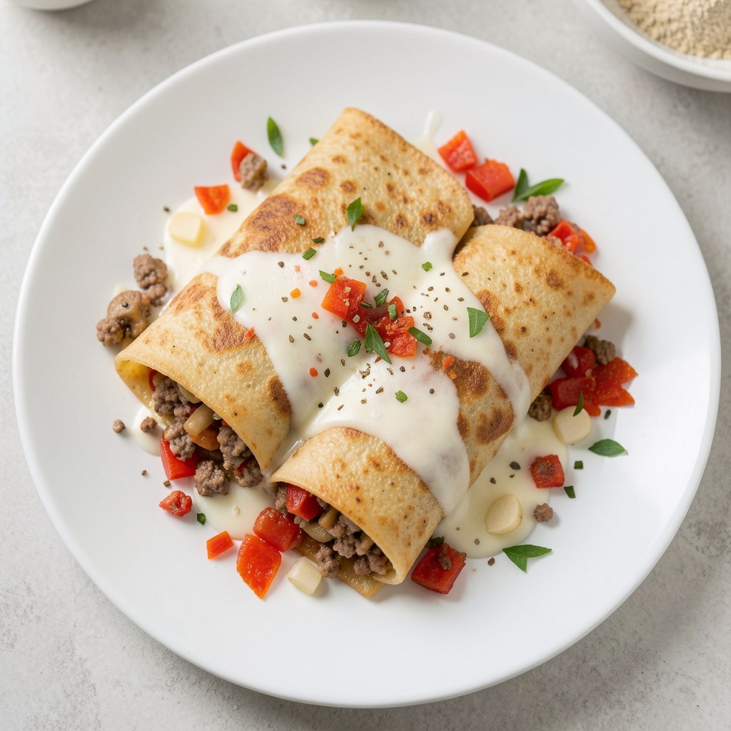 Crespelle z mięsnym nadzieniem