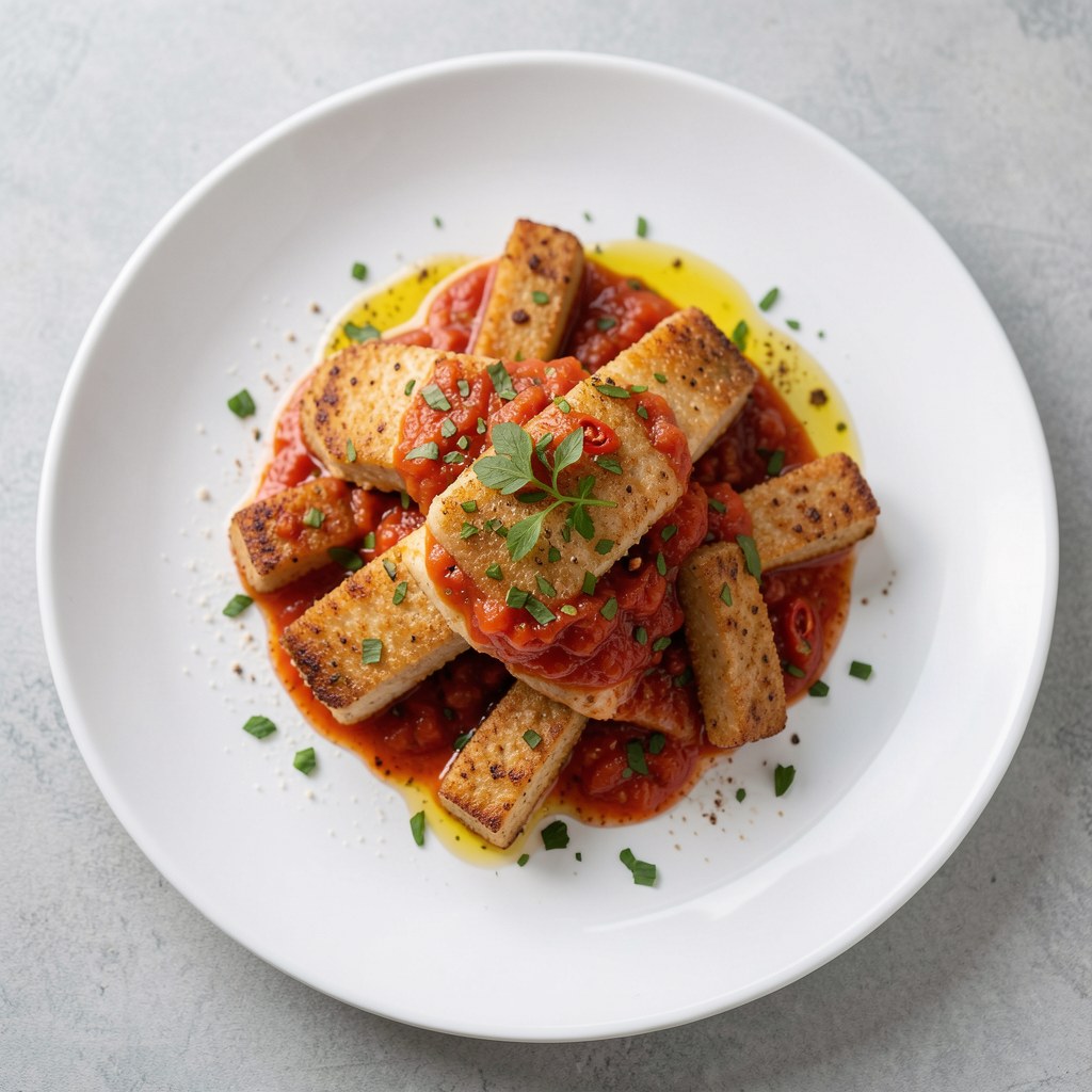 Ryba z ostrym sosem pomidorowym