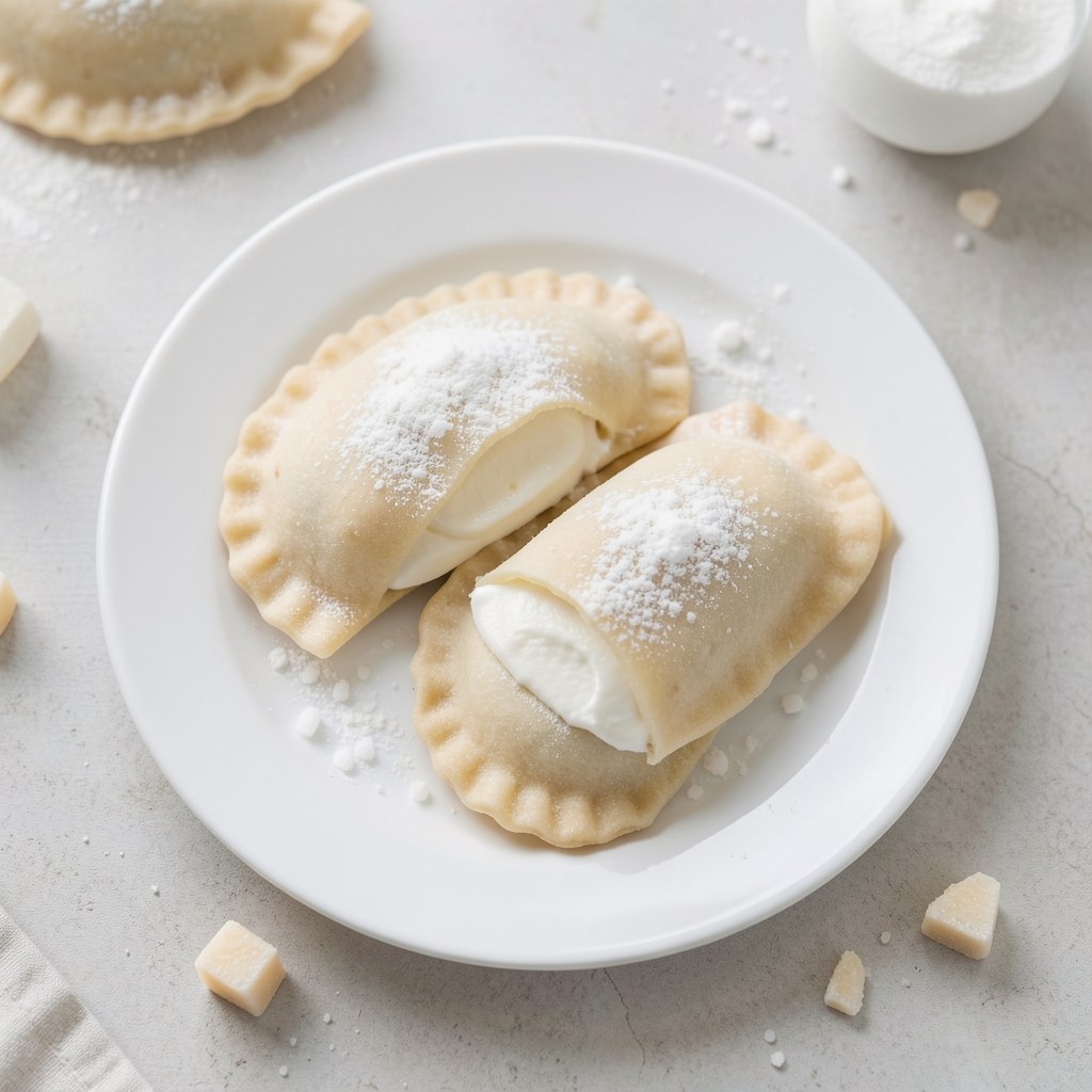 Dietetyczne pierogi z białym serem na słodko