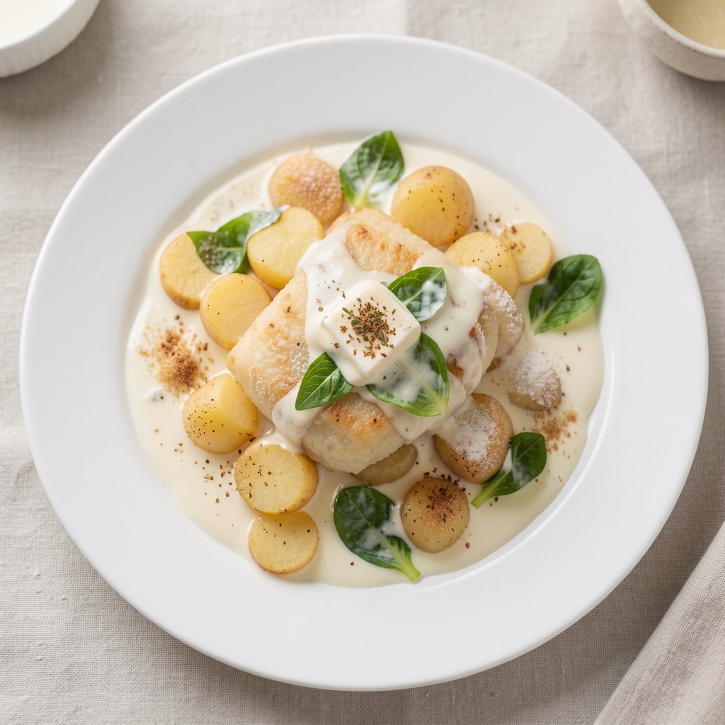 Panga z parowaru z sosem cytrynowym