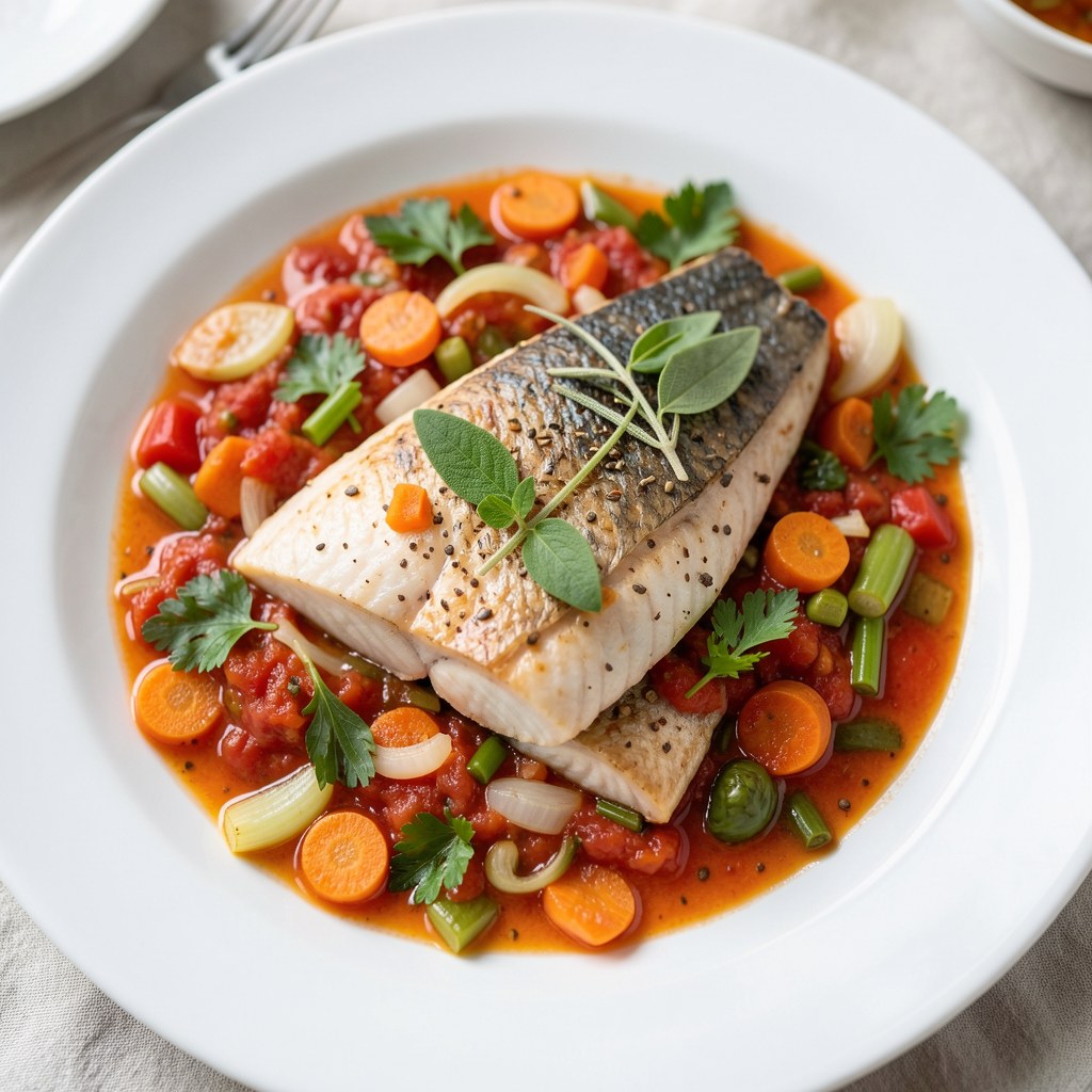 Delikatna ryba po grecku