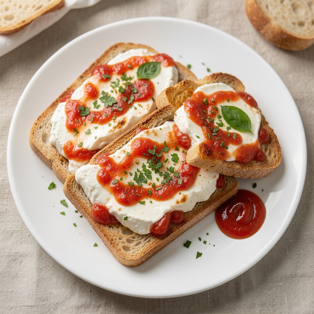 Grzanki z serem Camembert