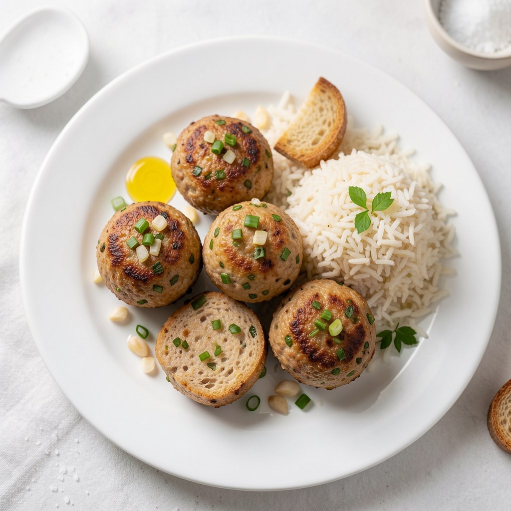 Smażone kuleczki z mięsa drobiowego