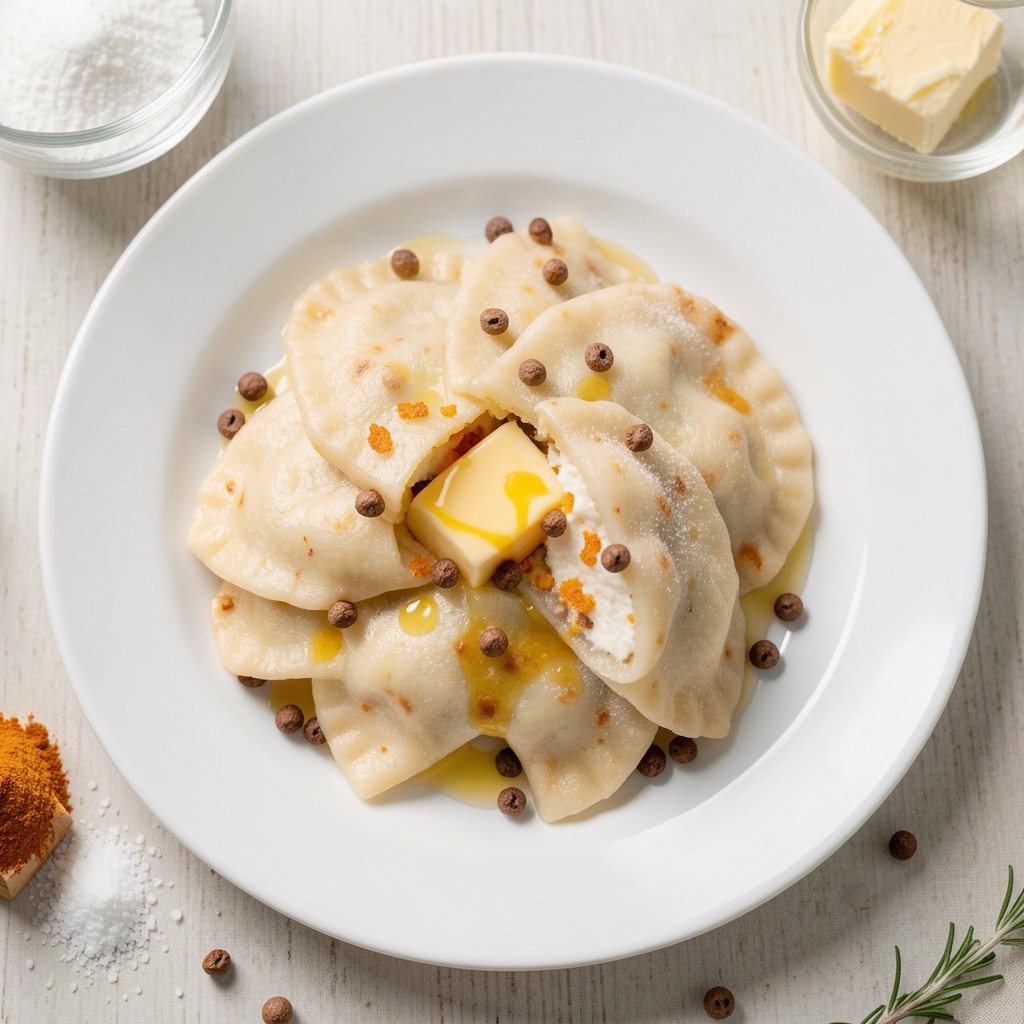 Pierogi z białym serem na słodko