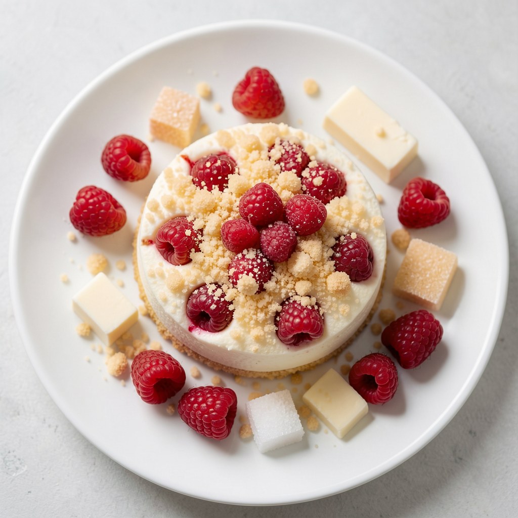 Placek z malinami z kruszonką