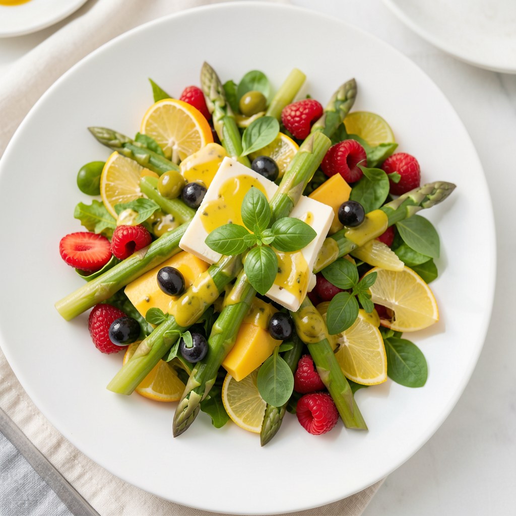 Sałatka szparagowo-truskawkowa