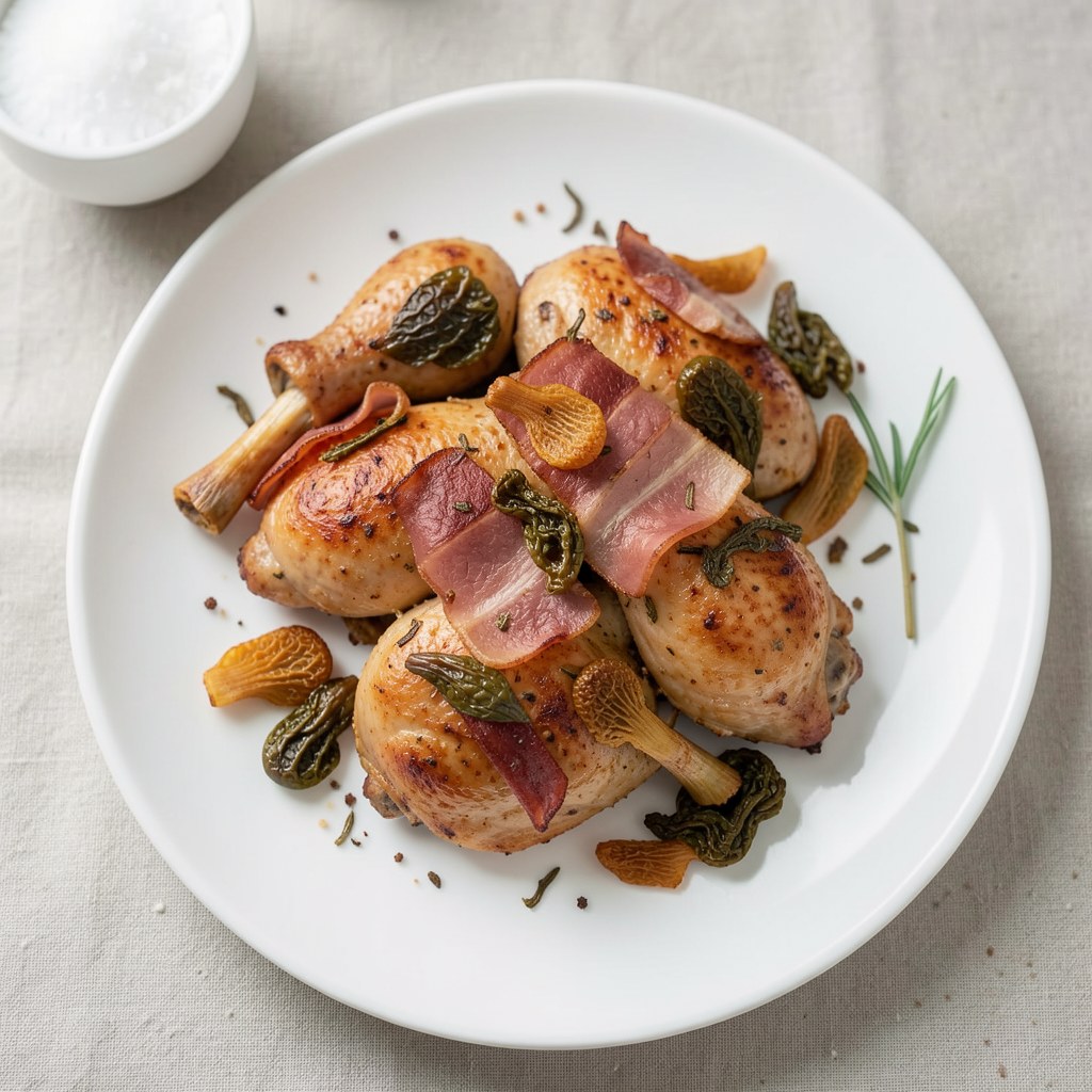 Smażone skrzydełka z morelami