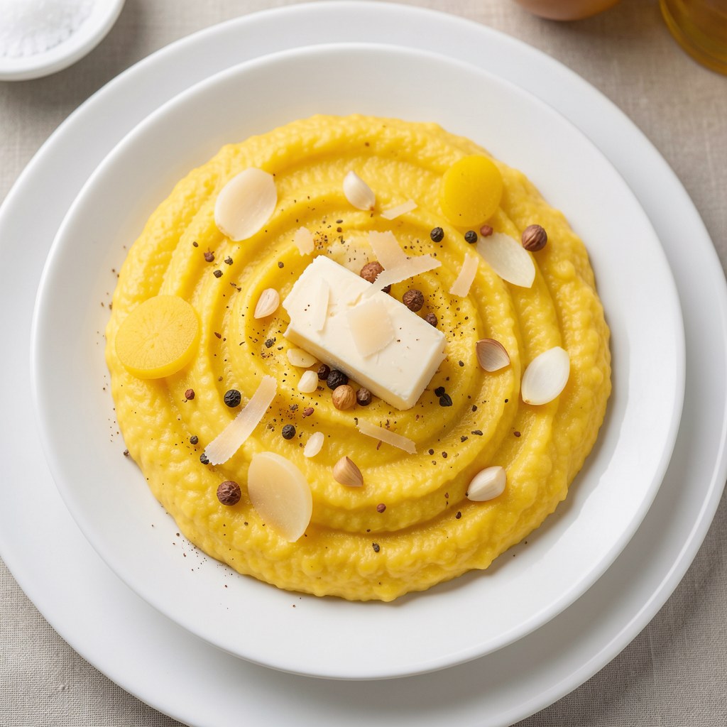 Żółte puree ziemniaczane