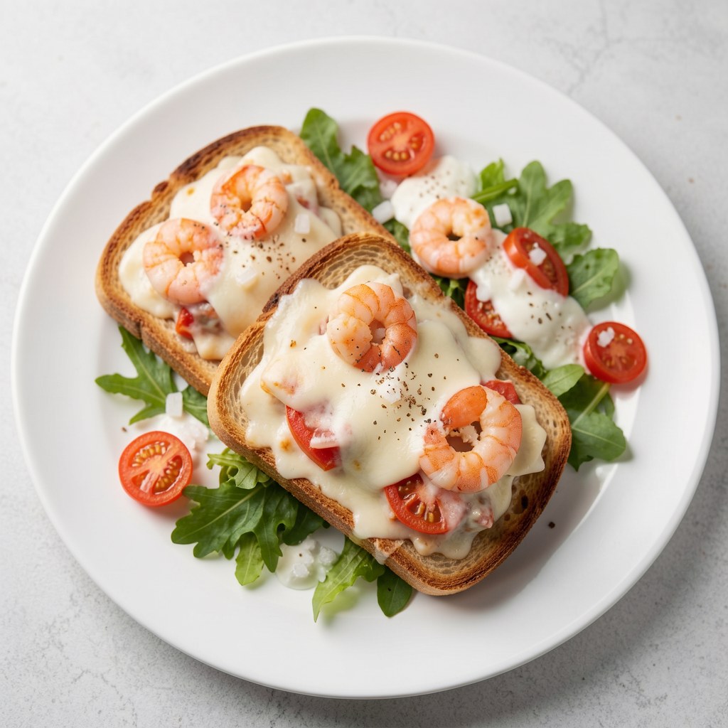 Grzanki z krewetkami