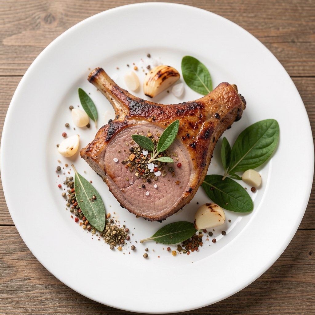 Pieczona łopatka z listkiem