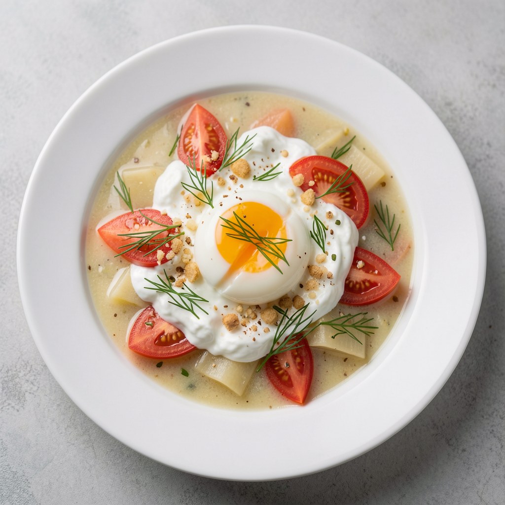 Botwinka z jajkiem na twardo