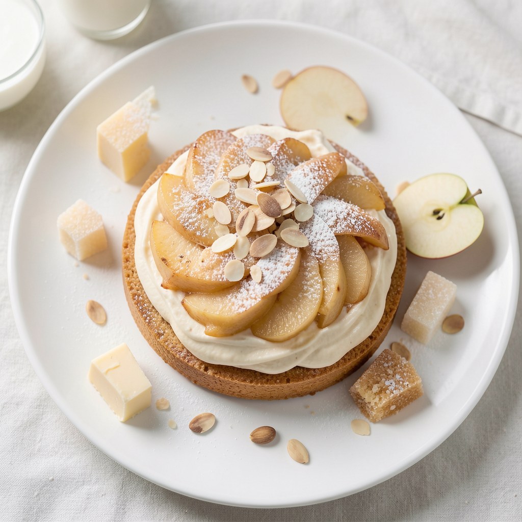 Tarta z jabłkami i masą migdałową