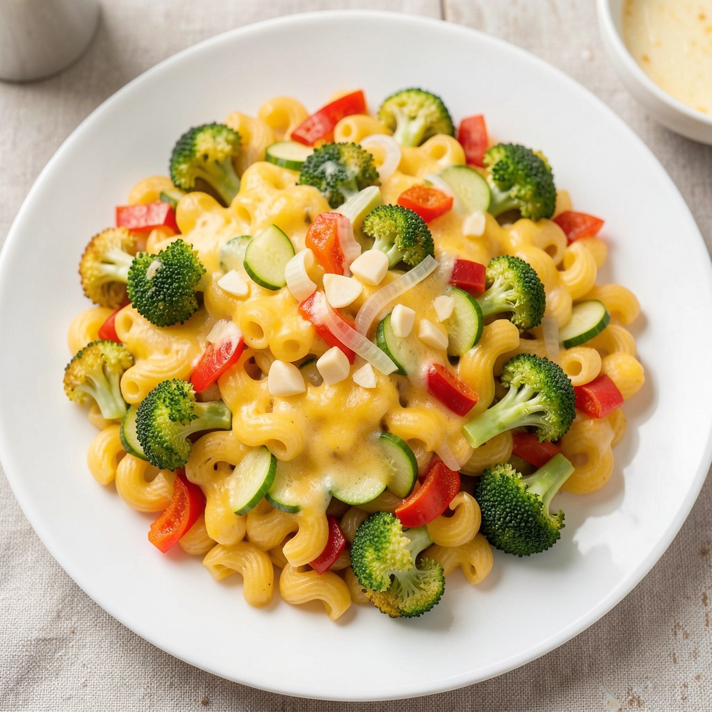 Makaron zapiekany z warzywami
