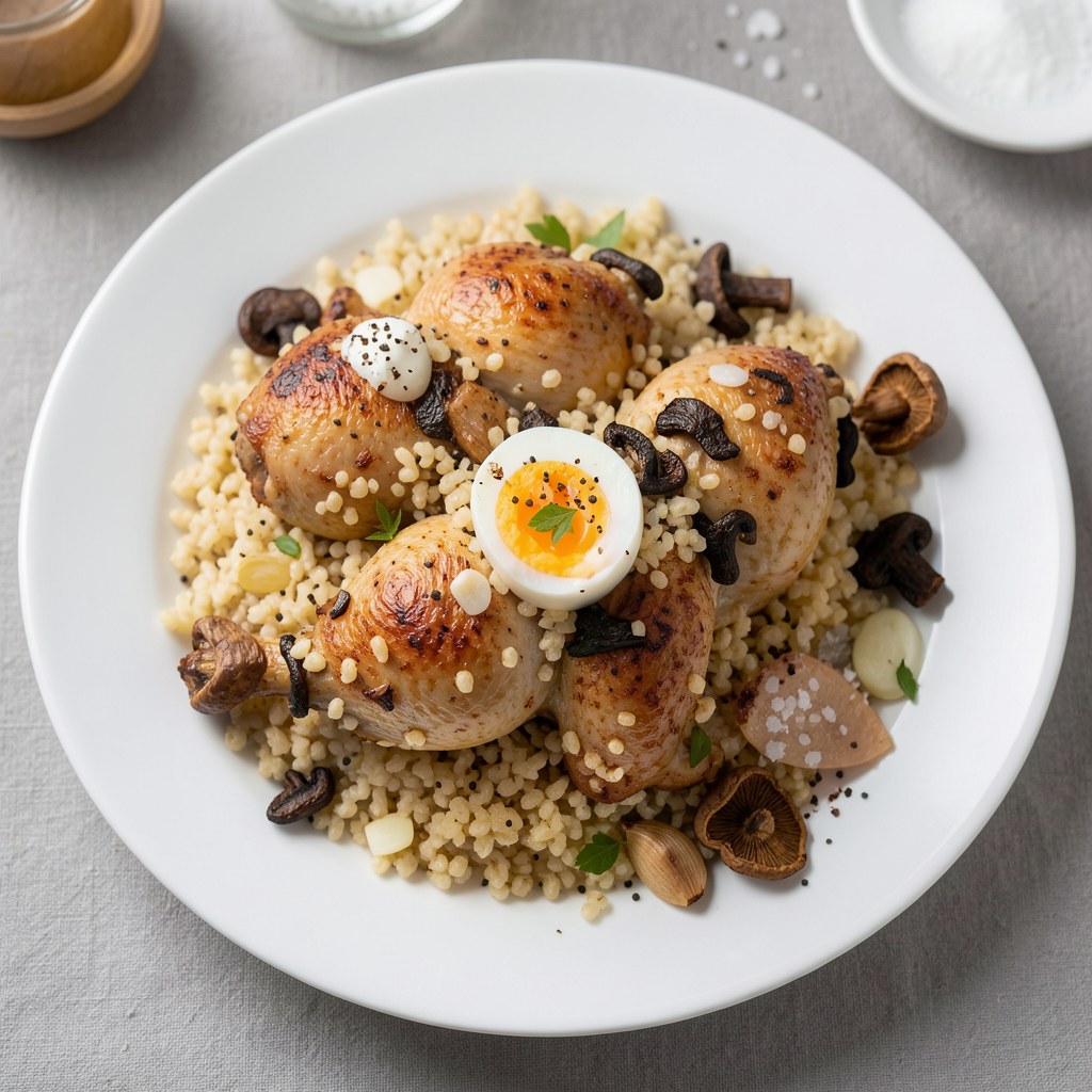 Kurczak nadziewany kaszą gryczana i grzybami