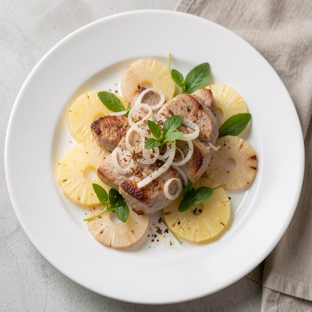 Wątróbka z ananasami