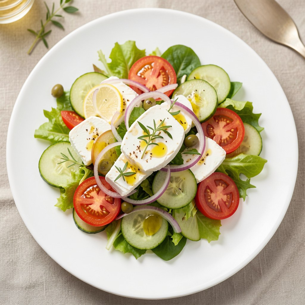 Sałatka z serem camembert