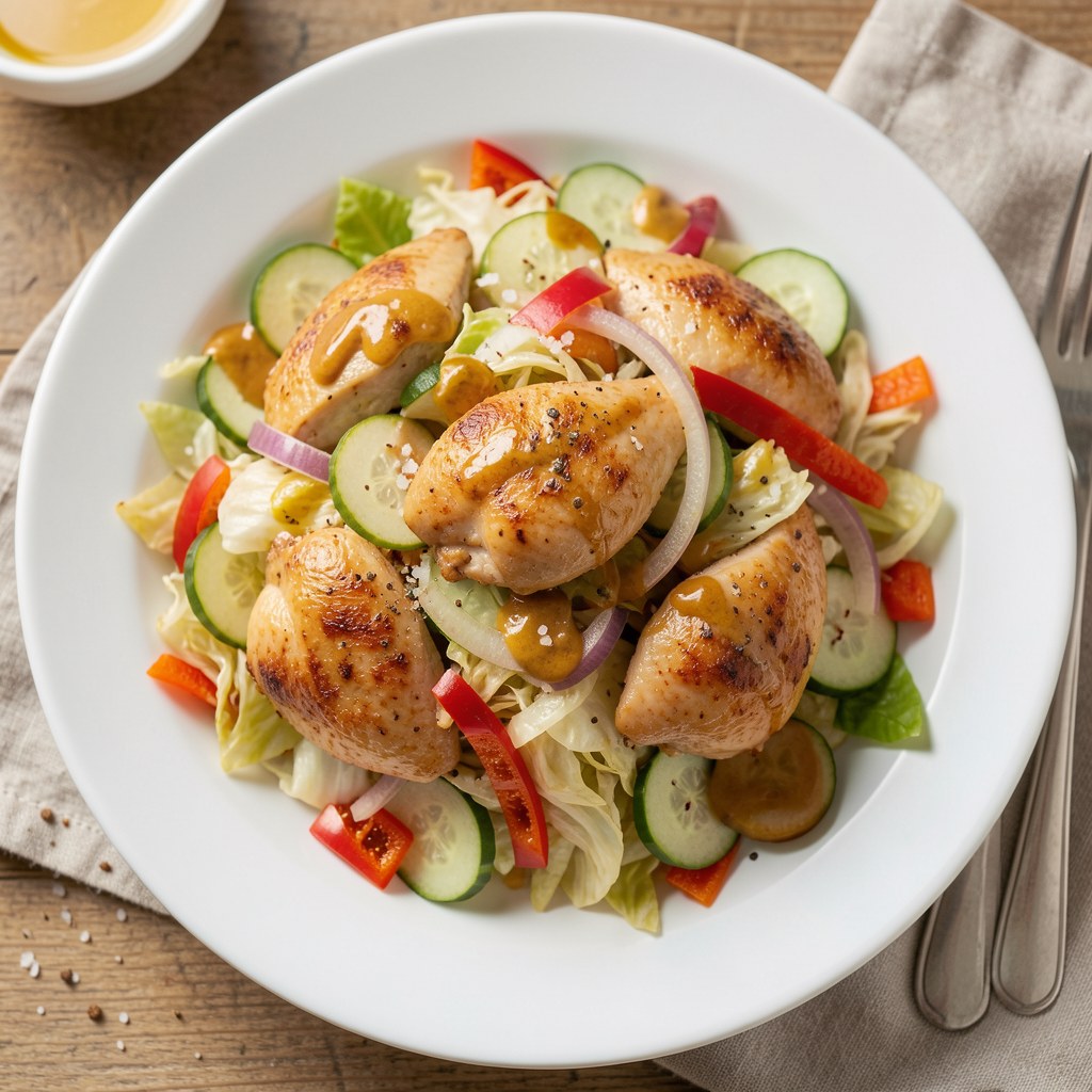 Sałatka z pieczonym kurczakiem