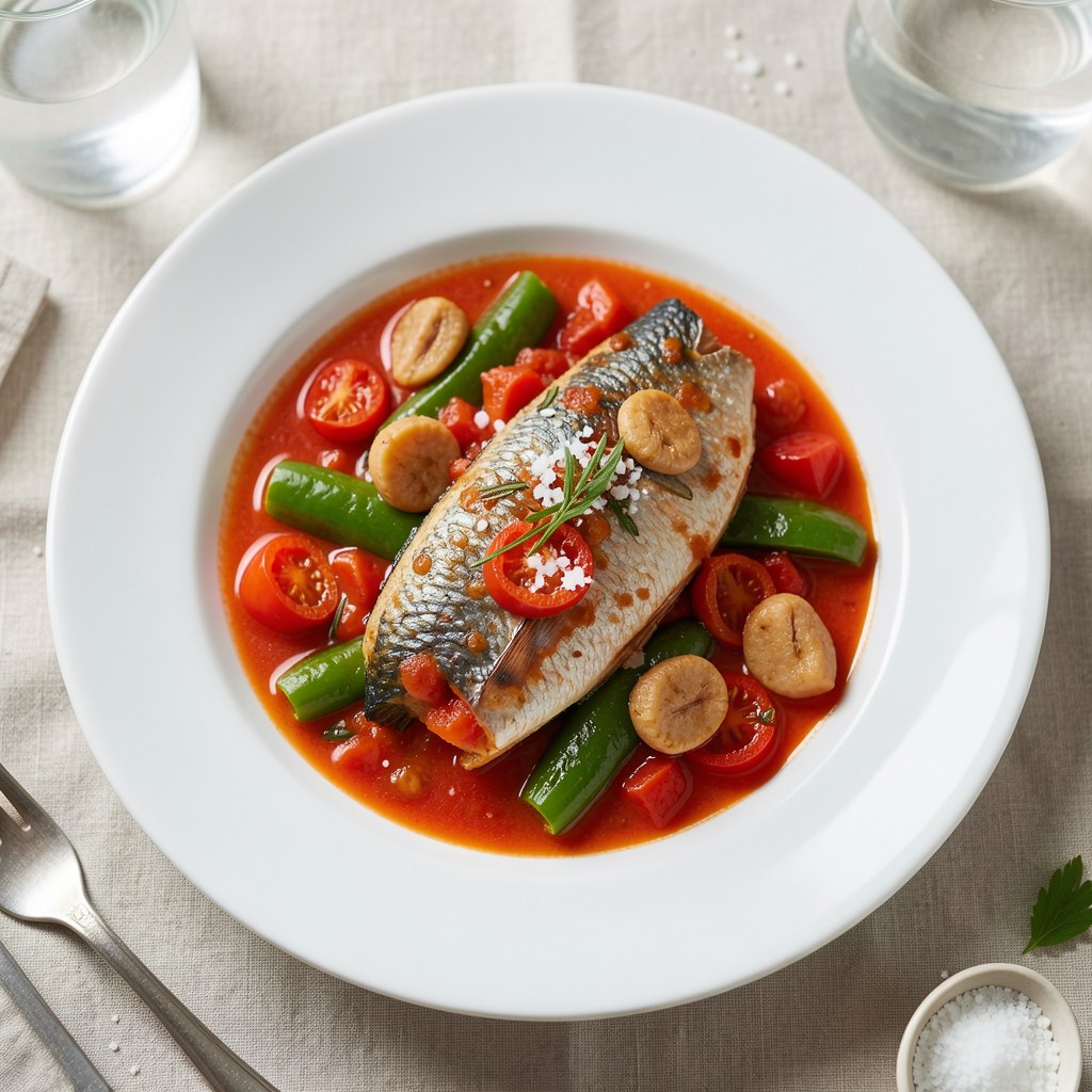 Ryba w cieście w pomidorowej zalewie