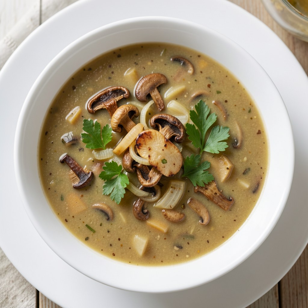 Czysta zupa grzybowa