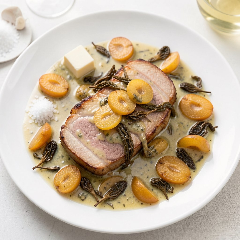 Schab ze śliwką i morelą w galarecie