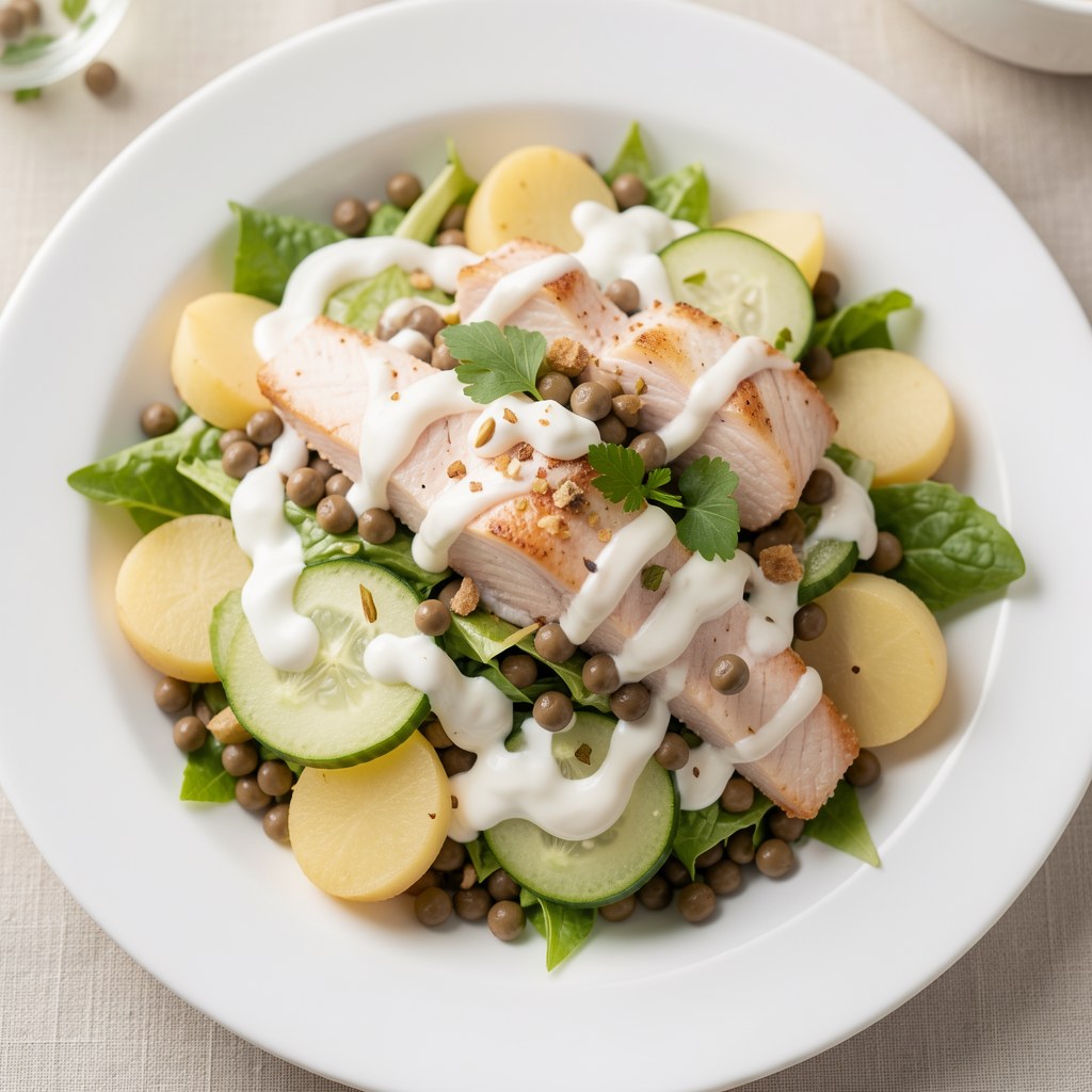 Sałatka z Wędzonym Łososiem