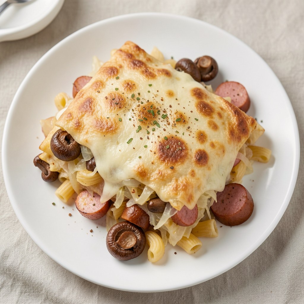 Zapiekanka z kapustą kiszoną