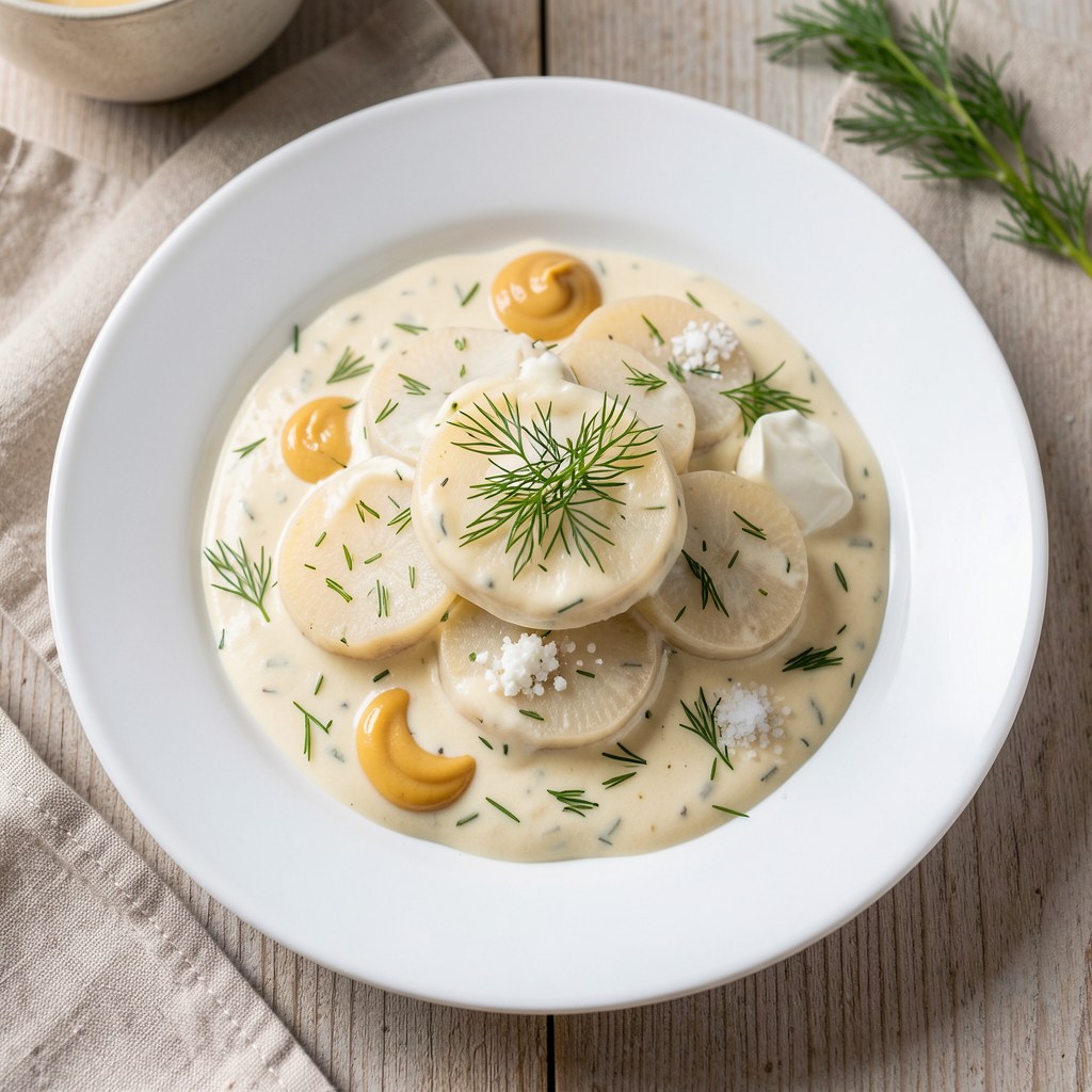 Rzepa z sosem estragonowym