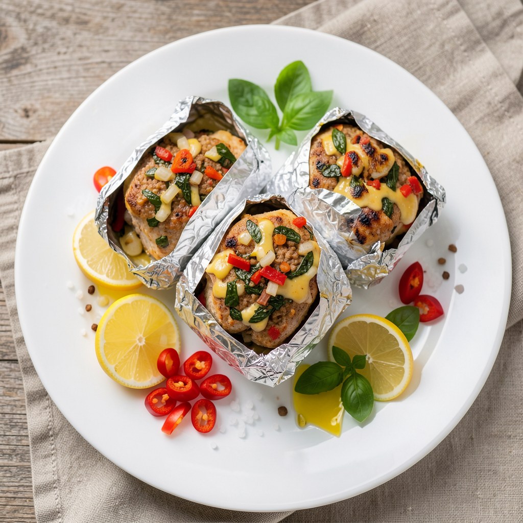 Płocie z farszem z grilla