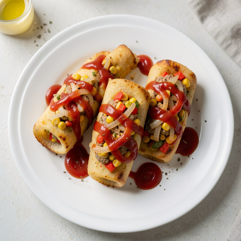 Parówki z farszem warzywnym
