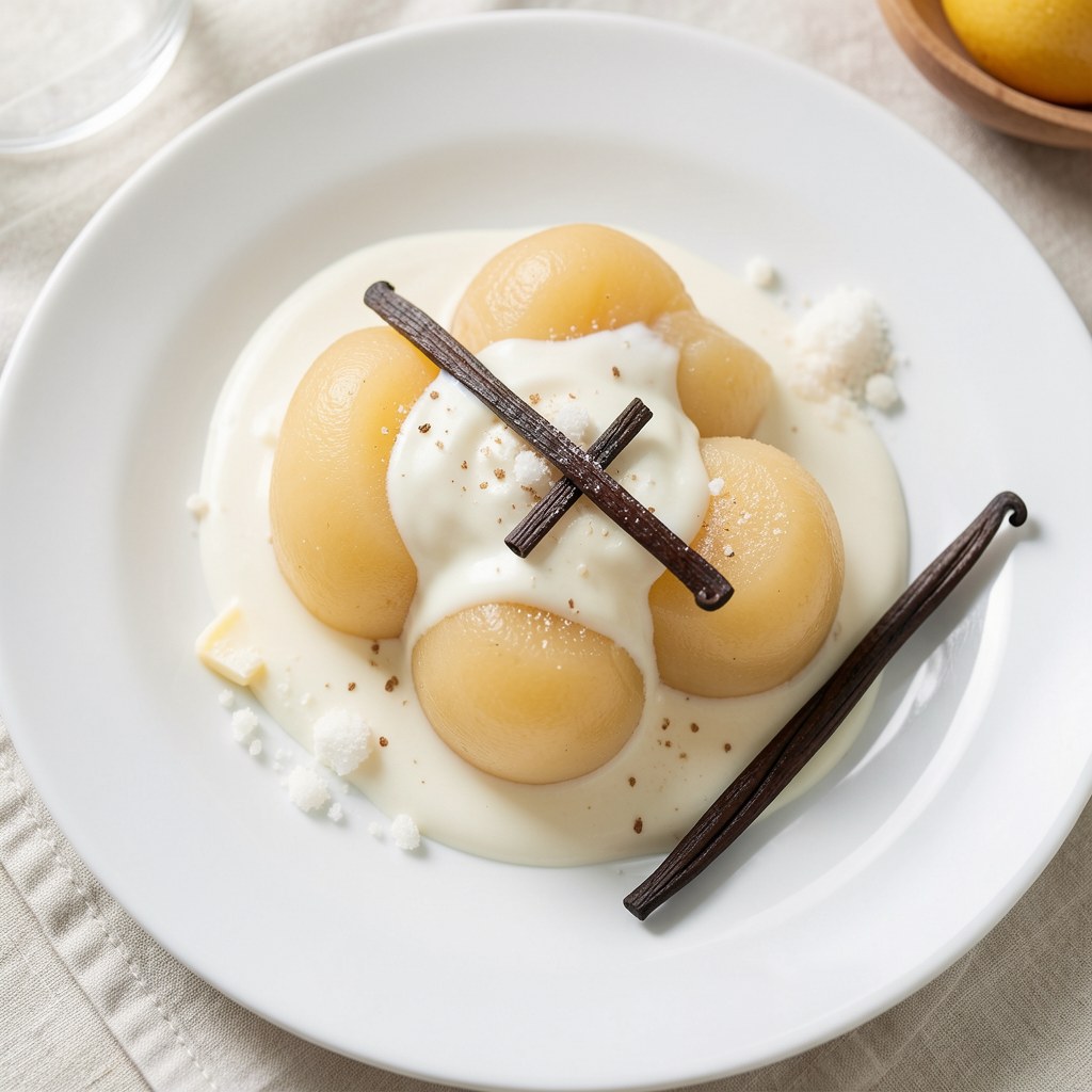 Gruszki duszone w śmietanie