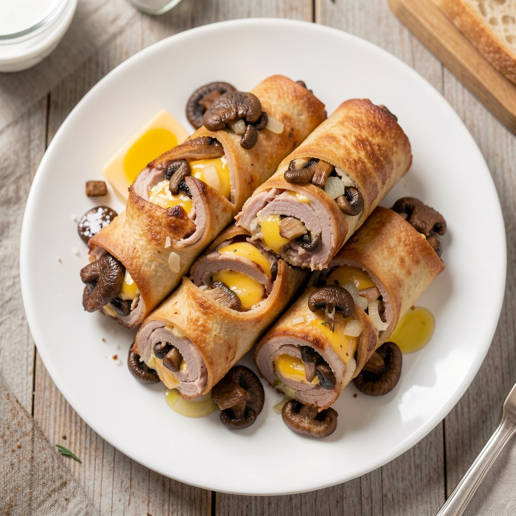 Roladki wieprzowe z pieczarkami