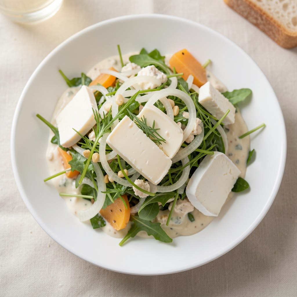 Sałatka rzodkiewkowa z serową pastą