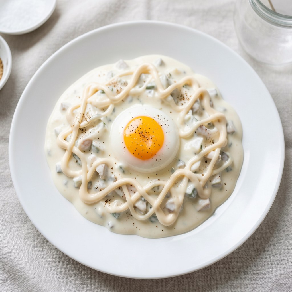 Jajka w sosie z rzeżuchy