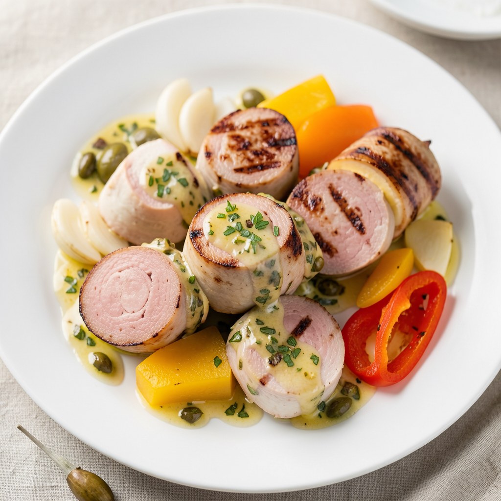 Biała kiełbasa z boczkiem