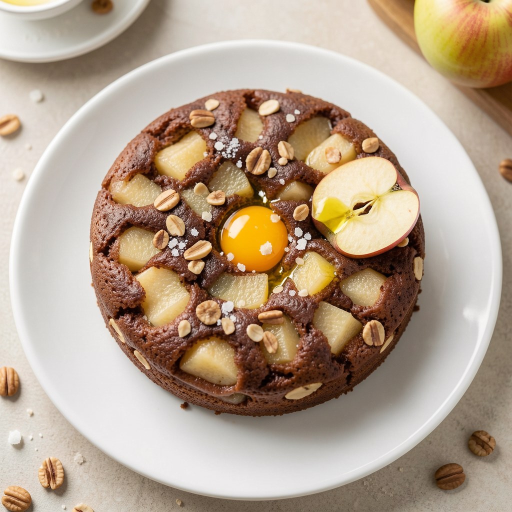 Czarne ciasto z jabłkami