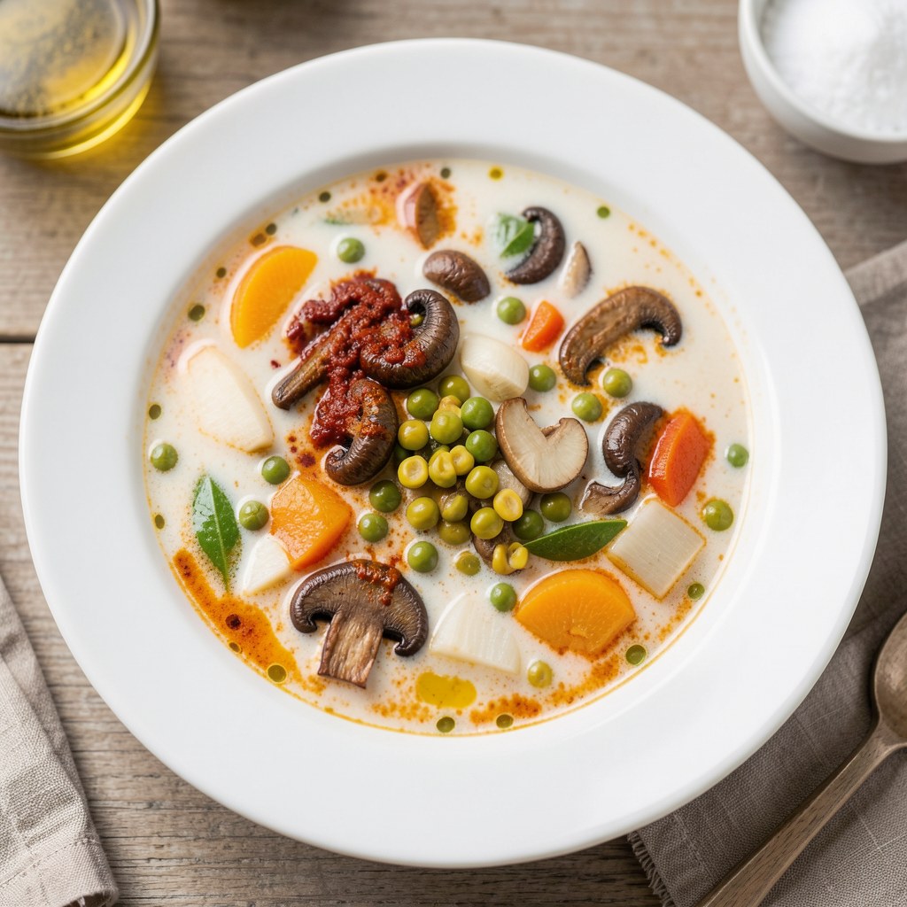 Pikantna zupa pieczarkowa