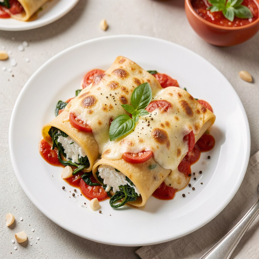 Cannelloni z serem ricotta i szpinakiem
