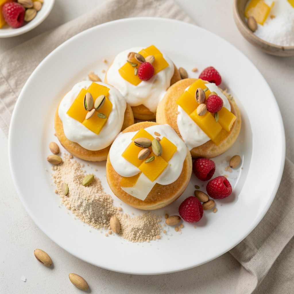 Racuszki serowe z mango.