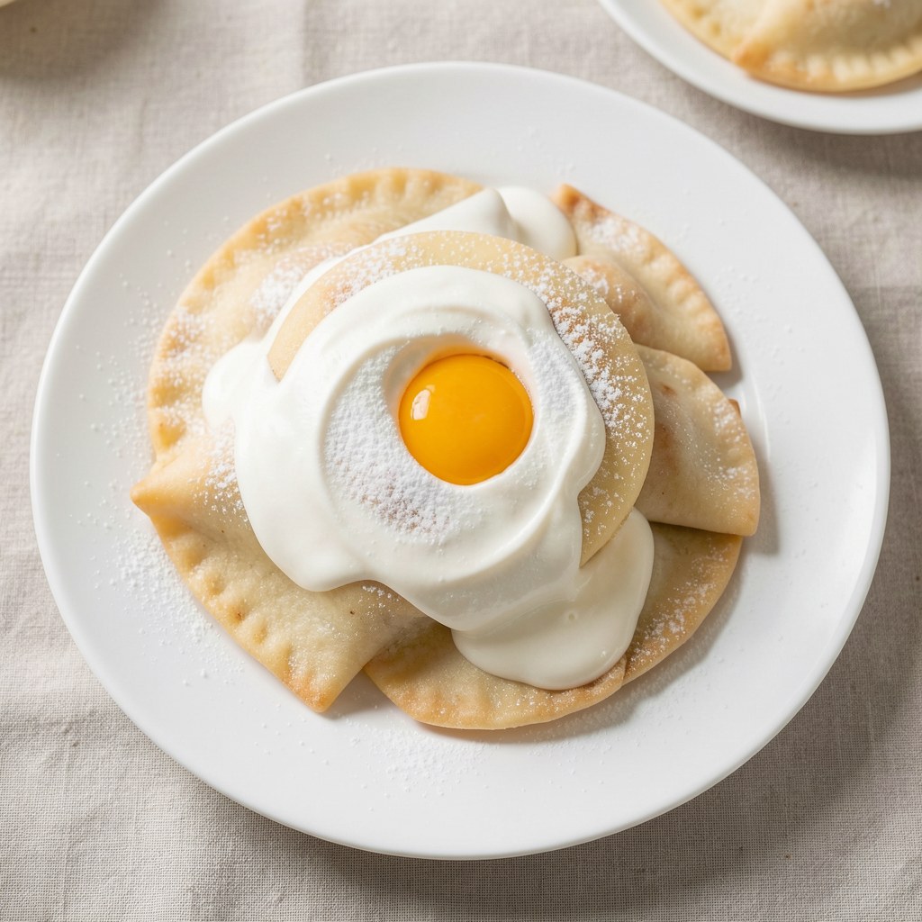 Pierog z jabłkami i śmietaną