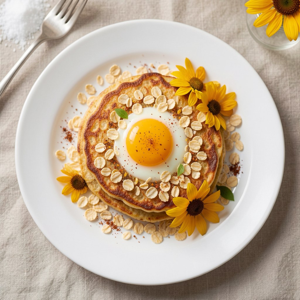 Placki jajeczne z płatkami owsianymi