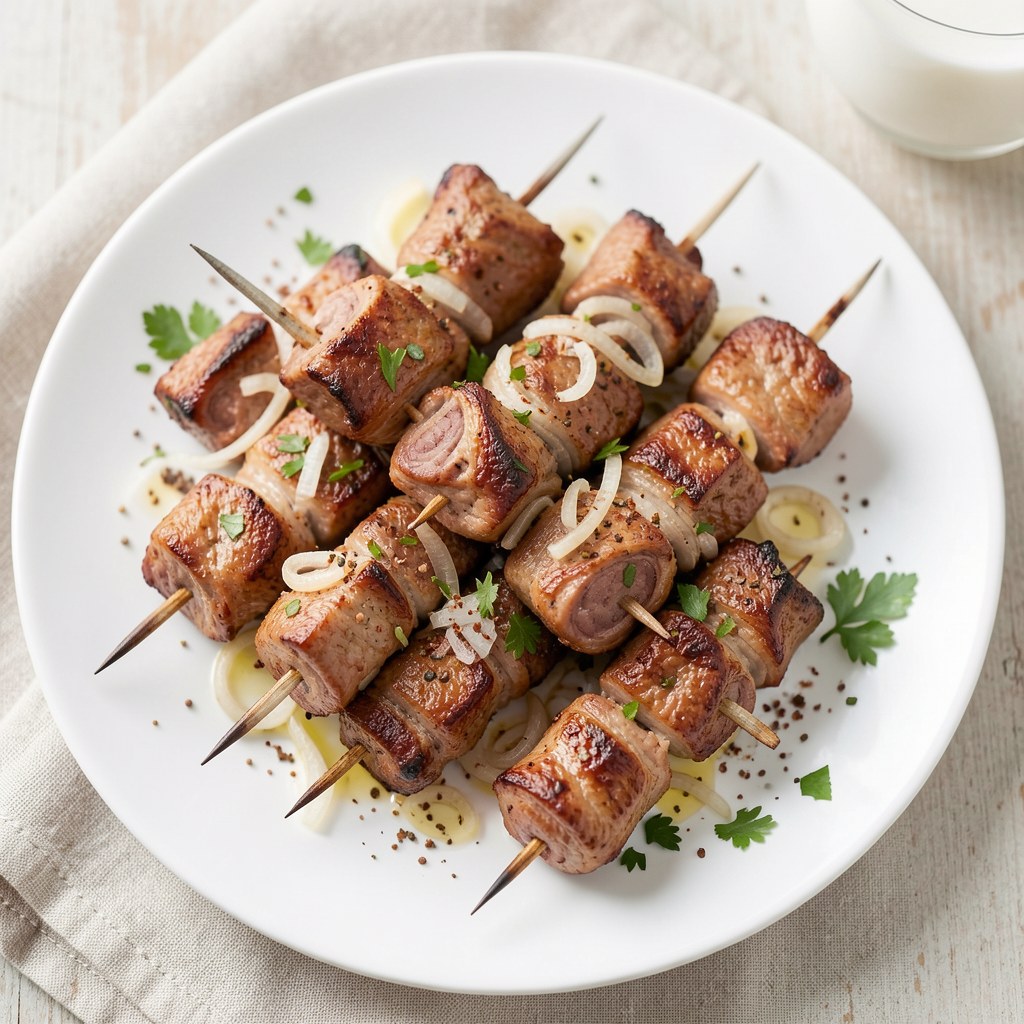 Szaszłyki z wątróbki wieprzowej