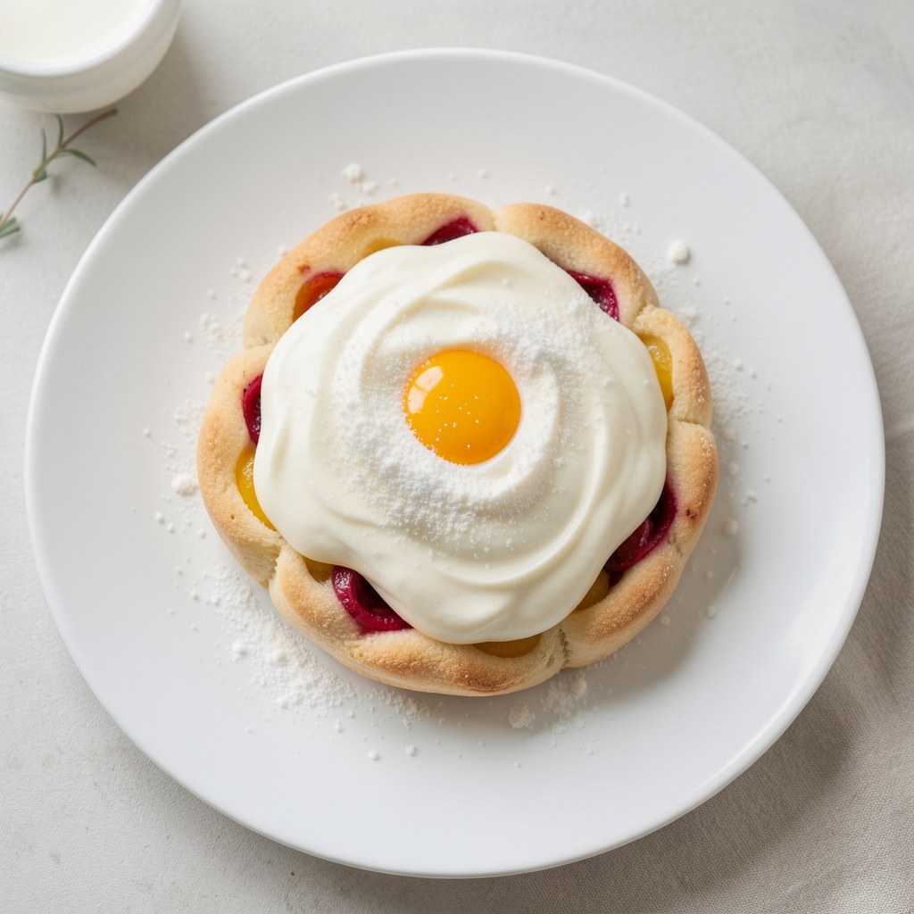 Placek z brzoskwiniami pod pierzynką